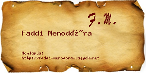 Faddi Menodóra névjegykártya